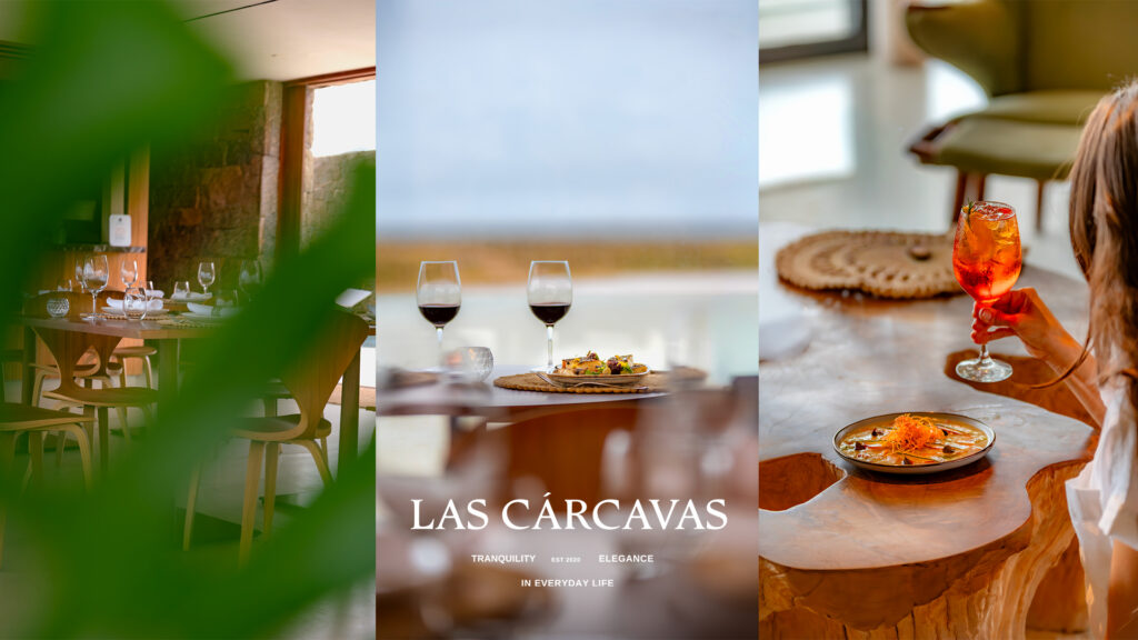 Vista del restaurante en el Beach House de Las Cárcavas, donde se celebran reuniones, bodas, eventos privados, y más.